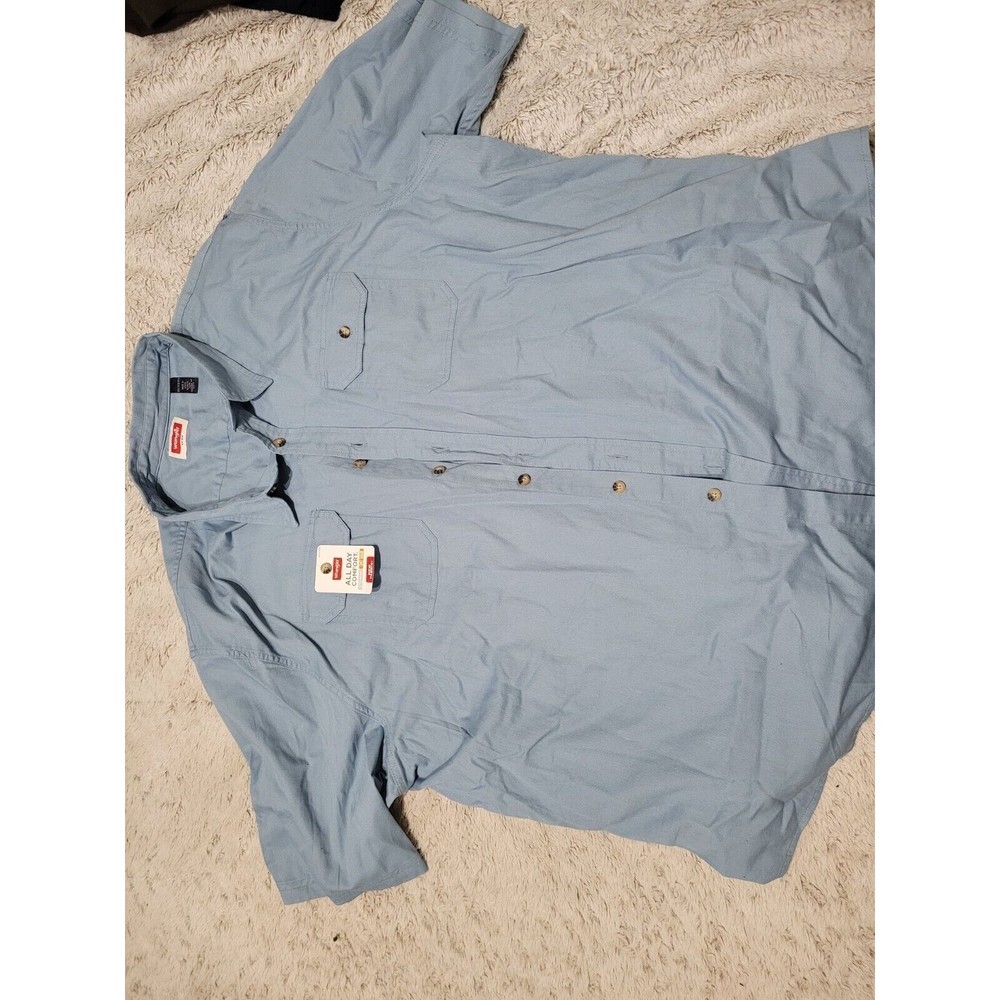 Wrangler Button Long Sleeve Shirt Blue size 3XL Men